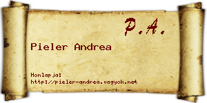 Pieler Andrea névjegykártya